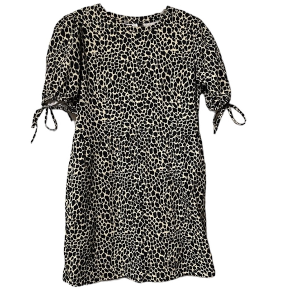 TOPSHOP Black and White Leopard Print Dress Size 8 - Picture 2 of 6
